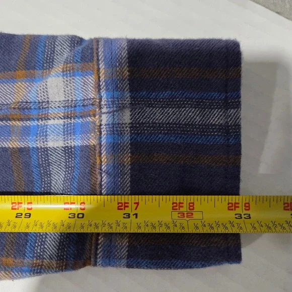 Eddie Bauer Mens Medium Flannel Shirt Long Sleeve Plaid Button Up - Picture 10 of 10